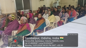 Students of the Social Service Society visited the old age home at Sambalpur on 12/01/2026