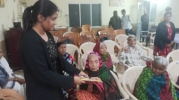 Students of the Social Service Society visited the old age home at Sambalpur on 12/01/2026