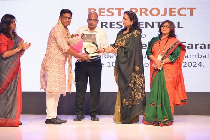 Best Architect Award by IIA (Indian Institute of Architects) Odisha Chapter under Residential Category 