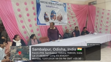 Students of the Social Service Society visited the old age home at Sambalpur on 12/01/2026